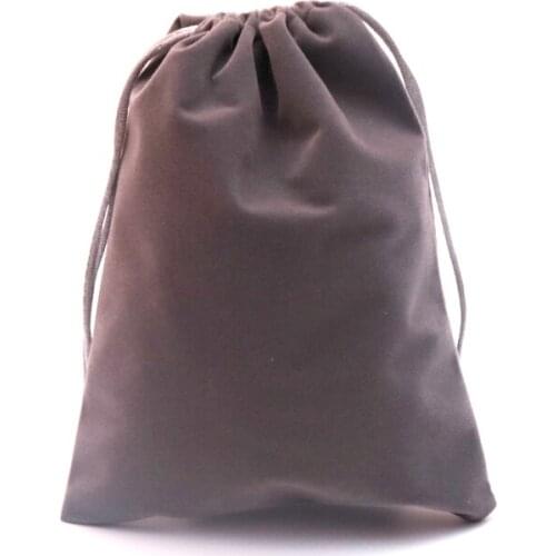10pcs/lot 17x23cm Gray Velvet Bag Big Jewelry Bag Watch Cosmetics Jewelry Packaging Bags Christmas Drawstring Pouch Gift Bag