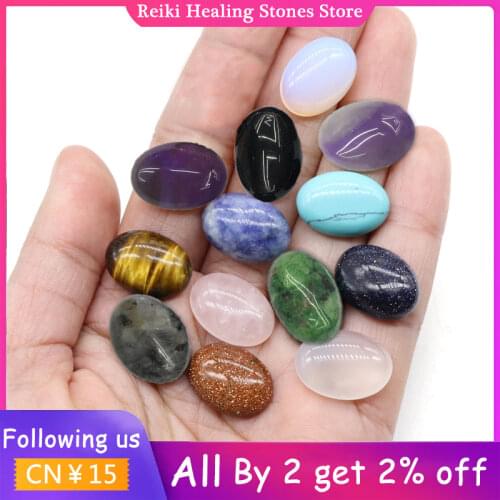 100% Natural Crystal Quartz Turquoises Tiger Eye Opal Healing Women Egg Ring Jewelry DIY Accessories Creativity