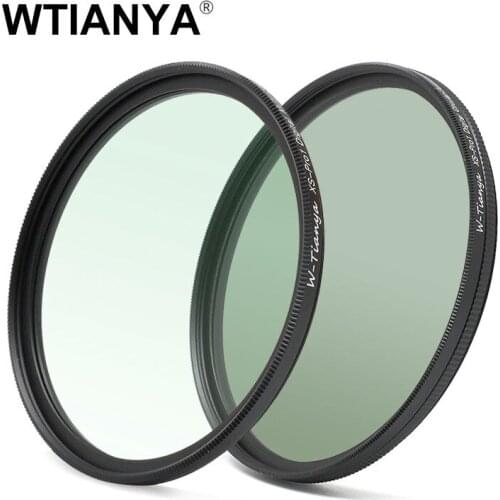 2PCS/Set) WTIANYA 40.5mm SLIM Circular Polarizer Polarizing CPL Filter + 40.5 mm Multicoated MC UV Protective Filter HD