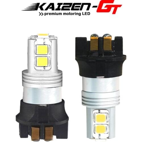 2pcs No Load Resistor Required Xenon White Canbus 10-SMD PW24W PWY24W LED DRL Light Bulbs For Audi BMW F30 3 Series Peugeot etc