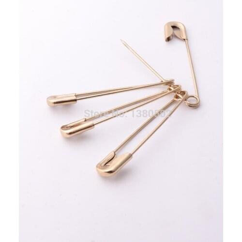 50pcs gold color Safety Pins Brooch pins Finding for label 50mm*10mm