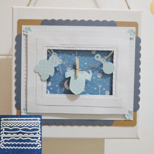 9 unids / set decorative cards edges Metal cutting lace edge dies template for Scrapbooking