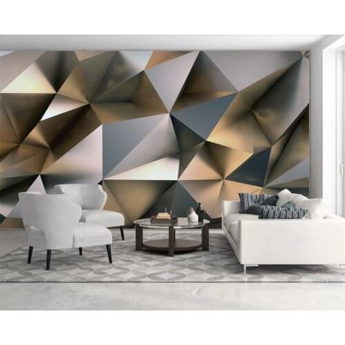 Beibehang Custom modern classic decorative painting wallpaper abstract gold metal stereo background background papier peint