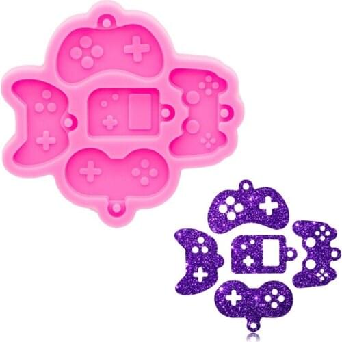 Shiny Glossy Silicone Resin Molds Game Handle Keychain Mold DIY Keychain Pendant Jewelry Epoxy Resin Crafting Molds