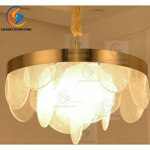 Charles Lighting Modern Gold Metal Led Pendant Lights Glass Living Room Led Pendant Lamp Dining Room Led Pendant Light Fixtures