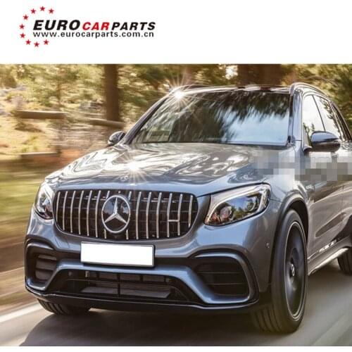 C class X253 black and chrom griile fit for GLC200 GLC260 GLC300 to GLC63 front grille 2016 2017 2018 year