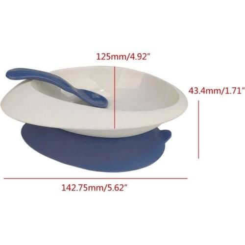 Baby Feeding Plate Kid Bowl & Spoon Set BPA Free Dishes Tableware Children Plate GXMB