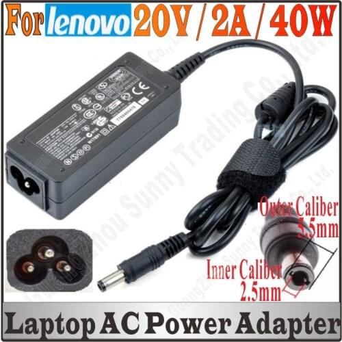 DHL Shipping, 50pcs, 20V 2A 40W AC Adapter Battery Charger Power Supply PSU For Lenovo IDEAPAD S9 S9e S10 U260 U310 PA-1400-12