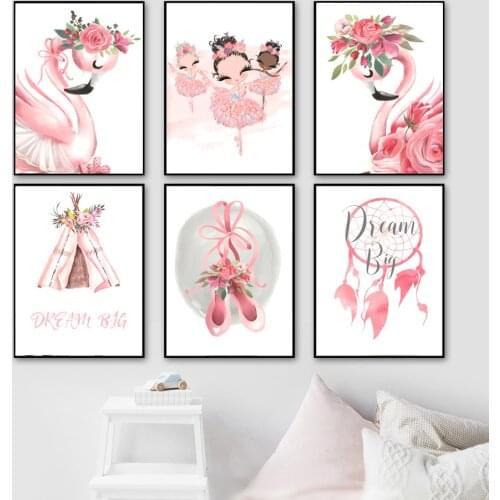 5D Diamond Painting DIY Ballet Girl Flamingo Corolla Tent Diamond Embroidery Mosaic Cartoon Cross Stitch ChildrenS Room Decor