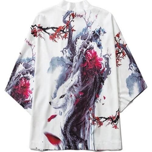 Asian Clothes Chinese Character Kimono Cardigan Yukata Kimono Obi Harajuku Japanese Kimono Women Tops and Blouses Men robe