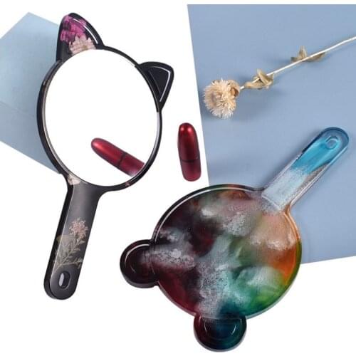 Cute Mirror Mold Epoxy Resin Mold Jewelry Accessories Jewelry Mold Makeup Mirror Moulds
