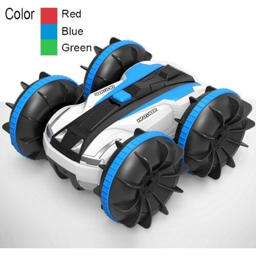 Mini version four-drive remote control amphibious special effects 2.4 G waterproof vehicle toy remote control double-sided ca