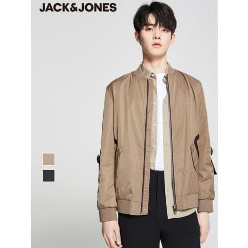 JackJones New Fashion Mens Waterproof Pure Color Baseball Jacket| 220121548