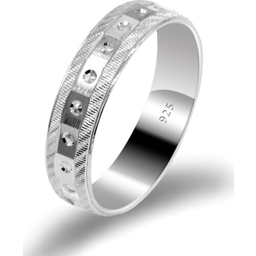 Couple Rings Set for Lover 925 Sterling Silver Jewelry Classic Fine Jewelry Finger Ring for Lover Men Women Anniversary Gifts