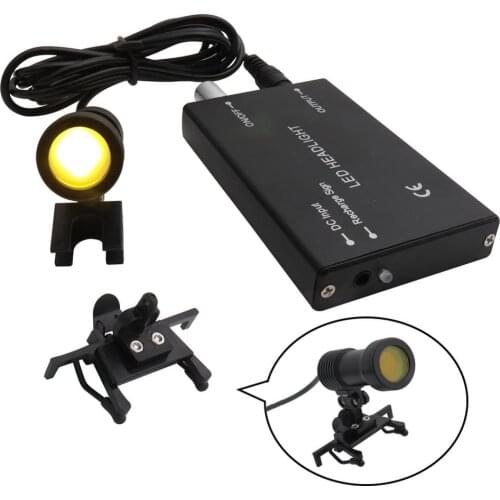 5W Headlight Headlamp with Filter & Glasses Clip for Dental Loupe Dental Lab Medical Loupe Dental Magnifier