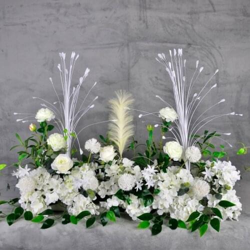 50/100cm Wedding artificial flowers row for wall arched door home decoration T station road cited fake flower window shop decor