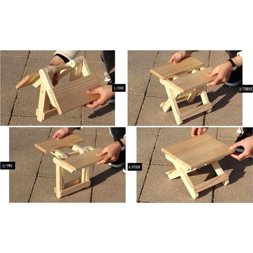 Small Wood Stool Footrest Lightweight Small Chair Seat for Garden Patio