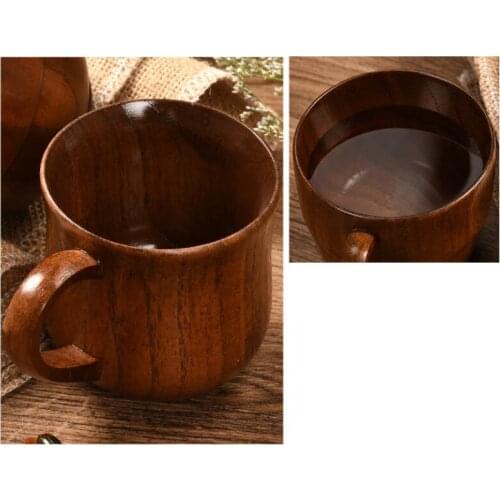 New Heat-resistant Coffee Mug Double Glass Cup Wooden Milk Beer Espresso Coffee Cup Tea Cups Whiskey Cups Bar Kitchen Drinkware