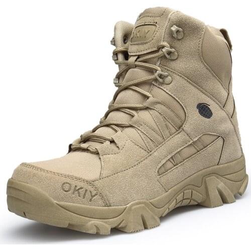 New Autumn And Winter Mens Outdoor Hiking Boots Special Forces Desert Combat Ankle Boots Mens High-top Training Work Boots
