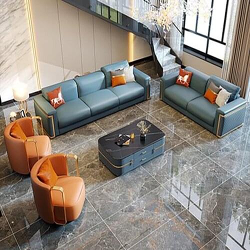 Louvre New Guangdong Modern Living Room Sofa Hong Kong Style Fabric Italian Simple Villa Large Apartment American Furniture