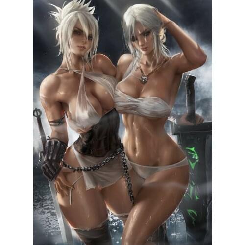 Print Anime Esdeath Sexy Girl Art Silk Or Canvas Poster Customized 24x36 Inch Living Room Bedroom Home Wall Picture