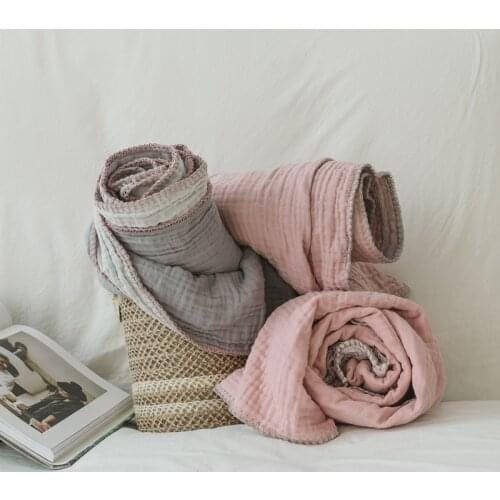 Japanese Cotton Gauze Bed Cover Blanket Muslin Covers for Sofa Bed Summer Air Conditioner Quilt Blankets Thin Bedspread Coverlet