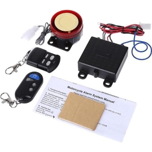 Scooter Car Security Alarm System Remote Control 12V Anti-theft Bike Motorcycle