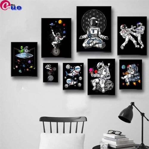 Funny Space Astronaut Planet 5d Diy Diamond Painting Nordic Modern Wall Art Embroidery Diamond For Living Room Home Decoration