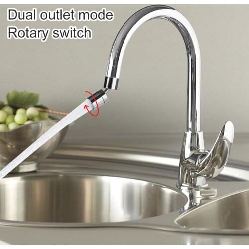 Stainless Steel Splash-Proof Swivel Universal Faucet Water Saving Nozzle Faucet Kitchen Faucet Bath Faucet 720°Rotation