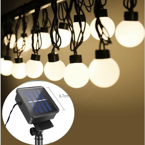 2.5/5M Led Globe String Fairy Lights Clear/Milky Christmas G40 Outdoor Waterproof Wedding Garden Party Patio Street Decoration