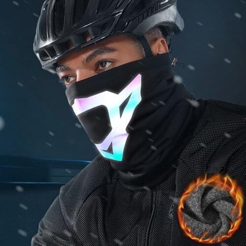 Reflective Winter Ski Balaclava Face Mask Cold Windproof Fleece Thermal Mask for Men Women Motorcycle Riding Cycling Neck Warmer