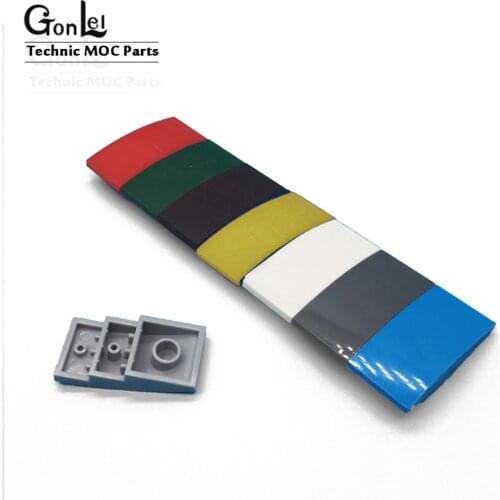 20Pcs/Lot High-Tech Parts Slope Curved 4 x 2 No Studs Parts 93606 MOC Building Blocks Brick Curved Parts set DIY Toys Gifts