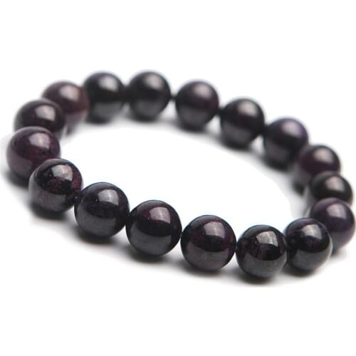 12mm Genuine Natural Purple Sugilite Gems Healing Crystal Round Bead Stretch Bracelets For Women Femme Drop Shipping