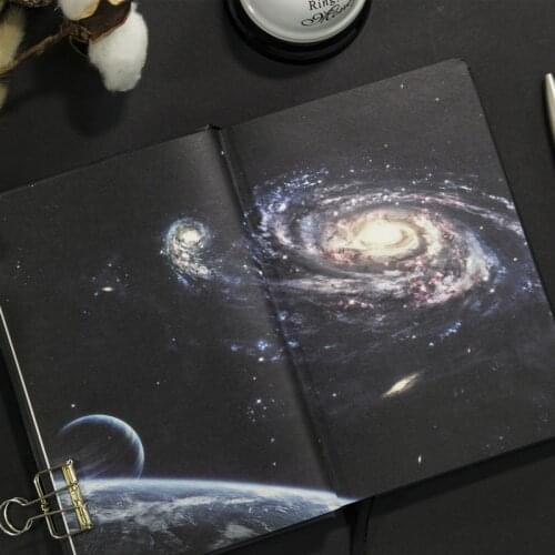 Starry planet hand ledger notebook diary full color page illustration hand ledger