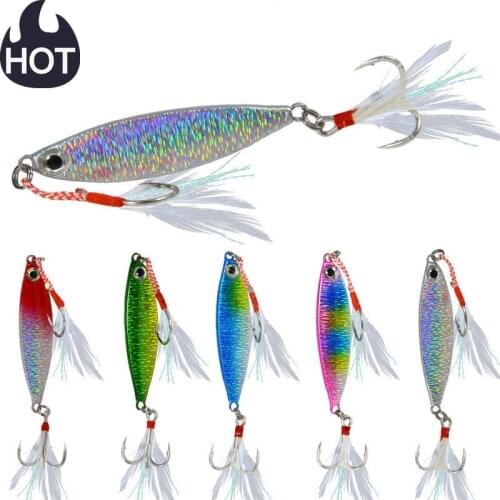 1PS Hard bait Bass Fishing Jigs Fishing Lure Weights 7-30g Holographic Trolling Saltwater Lures Isca Artificial Fish Tackle Pike