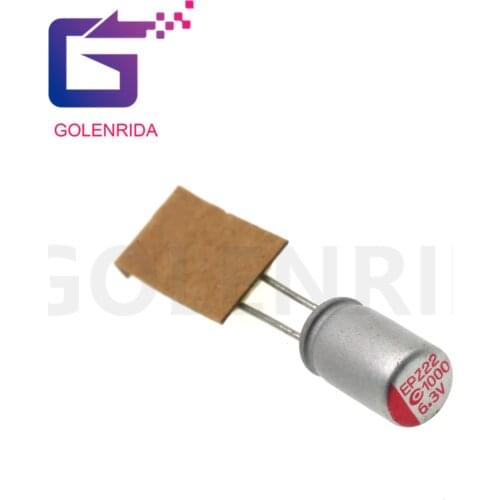 10pcs 6.3V1000UF 6.3*11 1000UF 6.3V Solid Aluminum Electrolytic Capacitor for Computer Mainboard Video Card/Graphics Card
