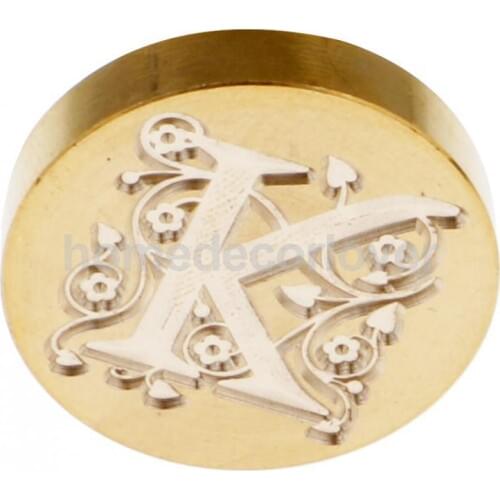 1x Initial Letter K-Z Alphabet Stamp Seal Wax Sealing Wooden Handle for Envelope