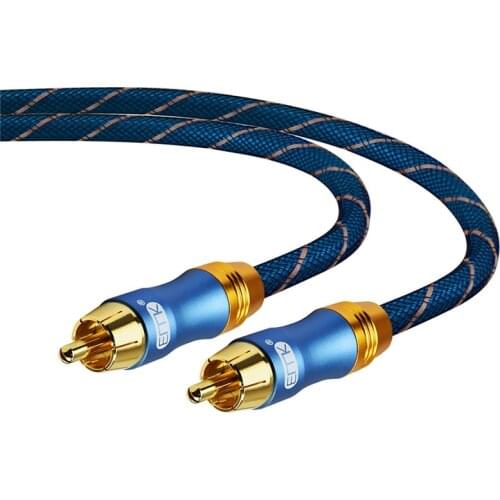 2021 Digital Audio Coaxial Cable OD8.0 6.0 Premium Stereo Audio Rca to Rca Male Coaxial Cable Speaker Hifi Subwoofer Cable AV TV