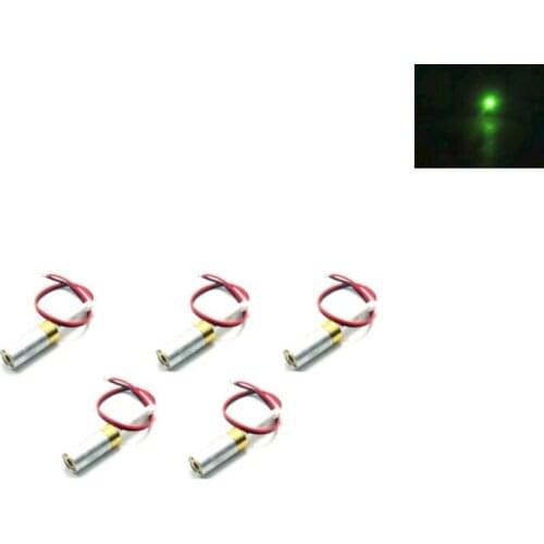 5pcs/Lot 532nm 10mw 5V Green Locator Dot Laser Diode Module Dia.12mm Brass Host