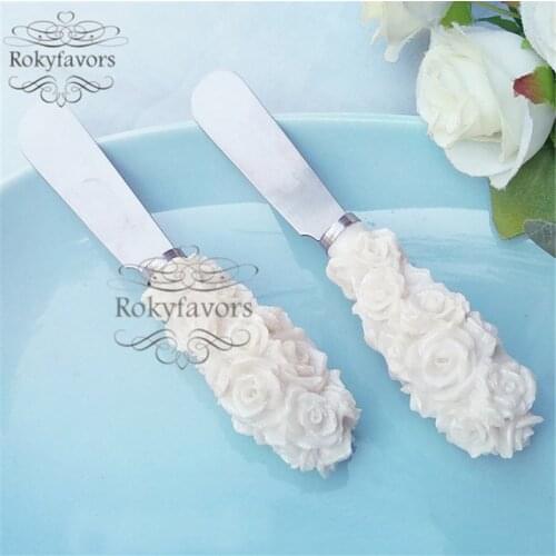 50Sets(set of 2) Rose Butter Spreader Party Reception Gifts Rose Butter Knife Souvenirs Ideas Bridal Shower
