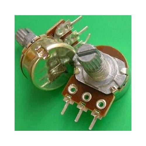 50pcs Potentiometer Pot B10K B500K B5K B50K B1K B100K Linear shaft 20mm