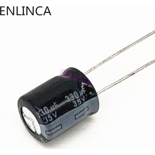 200pcs/lot BC16 35v 330UF aluminum electrolytic capacitor size 10*13 330UF35V 20