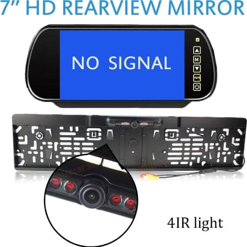 28MM big butterfly Car Rear View Camera with Monitor 7" Tft Color Hd Screen Lcd Car Rear View Mirror Dvd Monitor Reverse Backup