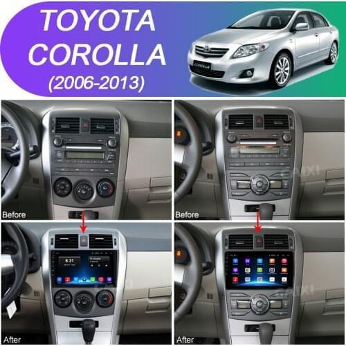 Car android 9.0 2Din Radio Multimedia Player For Toyota Corolla E140/150 2007 2008 2009 2010 2011 - 2016 2din autoradio car dvd