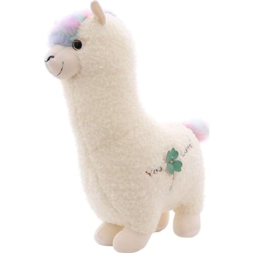Dorimytrader giant cute alpaca plush toy grass mud horse doll sheep sleeping pillow girl birthday gift 70cm 100cm DY50655