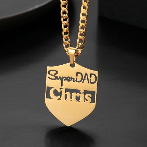 Personalized Name Necklace Stainless SteelJewelry Custom Name Necklace Men Necklace Boyfriend Necklace For Fathers Day Gift