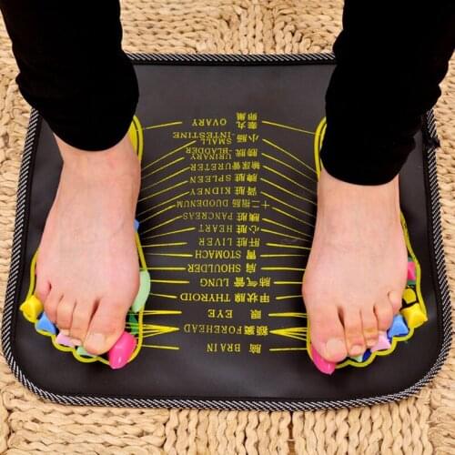 Chinese Reflexology Walk Stone Pain Relieve Foot Leg Spa Massage Mat Health Care CJ