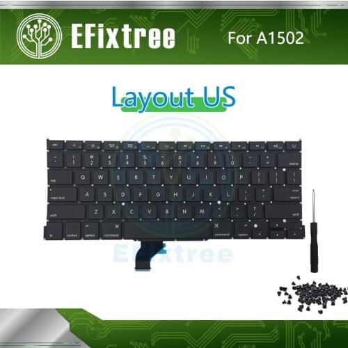 New A1502 Keyboard US English Replacement For Macbook Pro Retina 13" A1502 Layout 2013 2014 2015 EMC2678 EMC2875 EMC2835