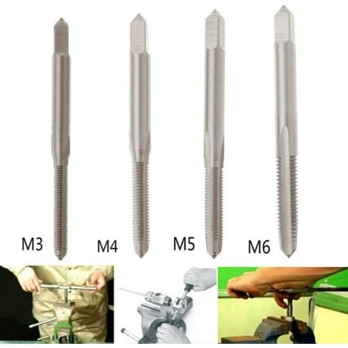 Machine Hand Tap 3mm 4mm 5mm 6mm 8mm M3-M8 set Hand Grinding Carving Tool Tapping Screw Thread Metric Plug Taps 5pc HSS Titanium