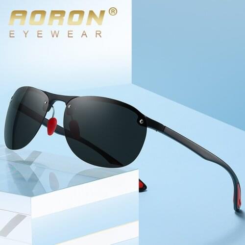 Men Polarized Sunglasses Men Women Vintage Rays Brand Designer High Quality Semi-Rimless Driving Sun Glasses UV400 Protection